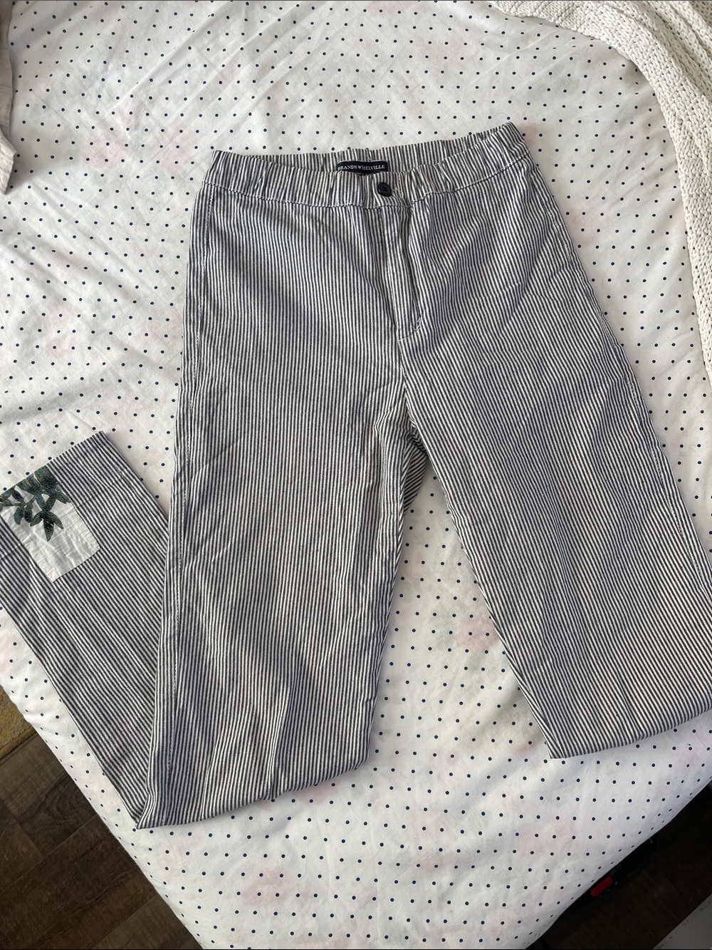 Classic upcycled Brandy Melville striped pants